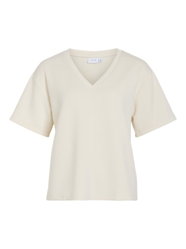 T-shirts korte mouw beige VILA