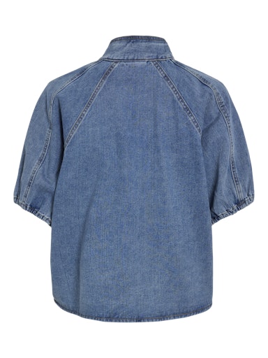 Blouses korte mouw blauw VILA
