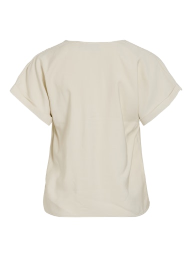 Blouses korte mouw beige VILA