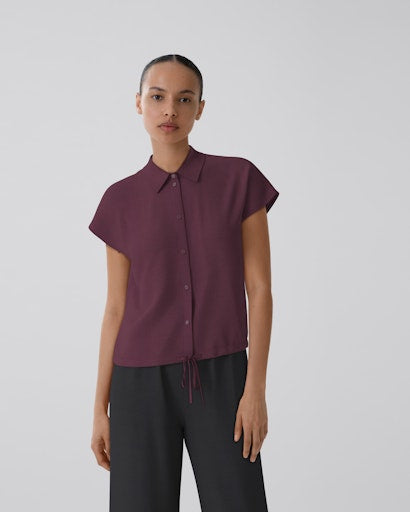 Blouses korte mouw bordeaux VILA