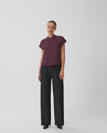 Blouses korte mouw bordeaux VILA