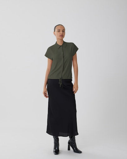 Blouses korte mouw blauw VILA