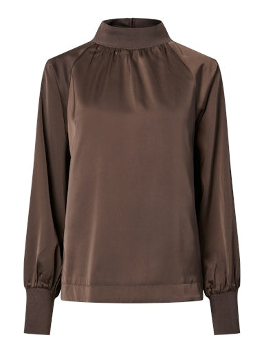 Blouses lange mouw bruin Y.A.S