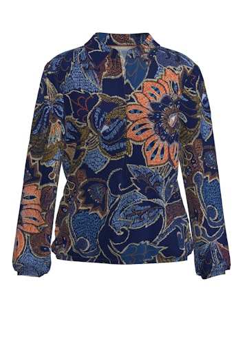 Blouses lange mouw blauw Bianca