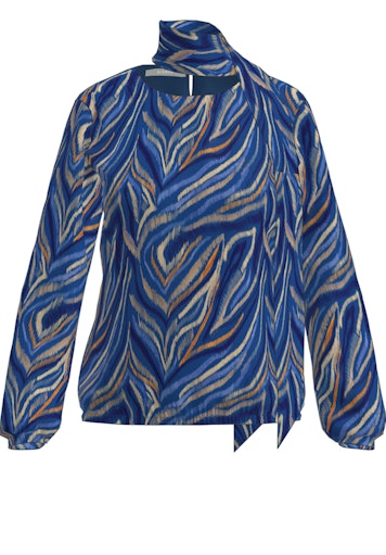 Blouses lange mouw blauw Bianca