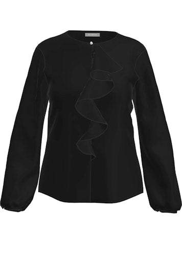 Blouses lange mouw zwart Bianca