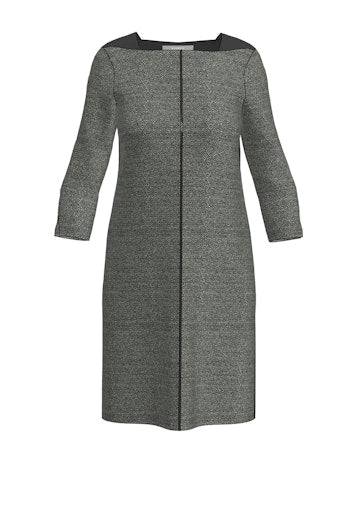 Jurken korte mouw zwart Bianca