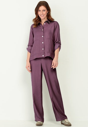 Blouses lange mouw paars Bianca