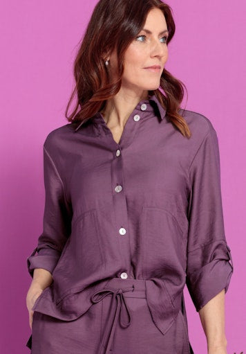 Blouses lange mouw paars Bianca