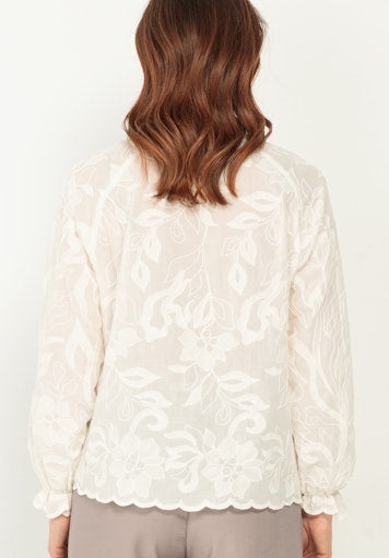 Blouses lange mouw beige Bianca