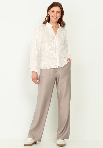 Blouses lange mouw beige Bianca