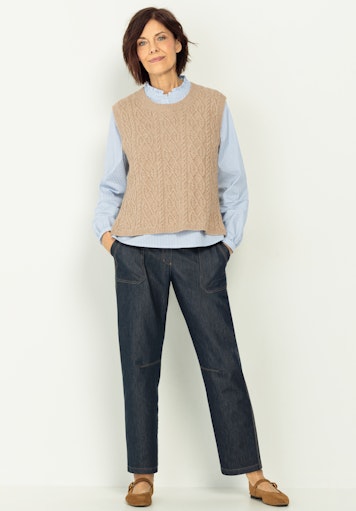 Blouses lange mouw blauw Bianca