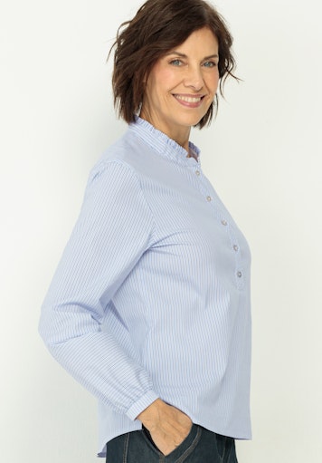 Blouses lange mouw blauw Bianca