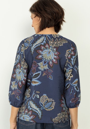 Blouses korte mouw blauw Bianca