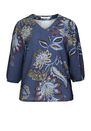 Blouses korte mouw blauw Bianca