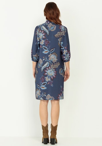 Jurken lange mouw blauw Bianca