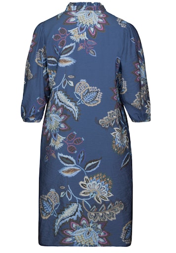 Jurken lange mouw blauw Bianca