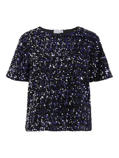 Blouses korte mouw navy VILA