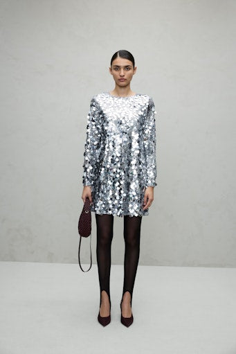 Jurken lange mouw grijs VILA