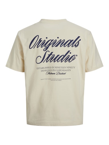 T-shirts korte mouw beige JACK & JONES JUNIOR