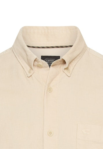 Hemden lange mouw beige Camel active