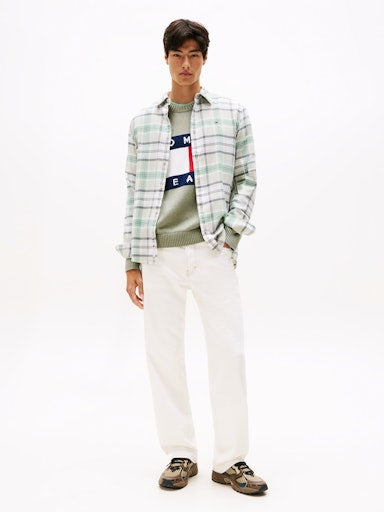 Hemden lange mouw groen Tommy Jeans