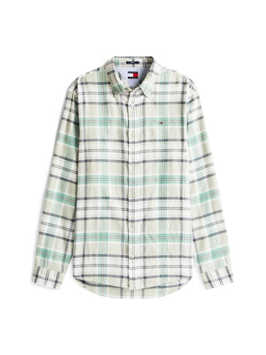 Hemden lange mouw groen Tommy Jeans