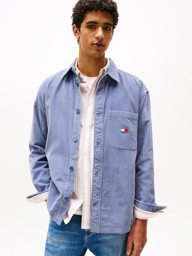Hemden lange mouw blauw Tommy Jeans