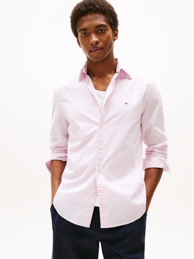 Hemden lange mouw roze Tommy Hilfiger