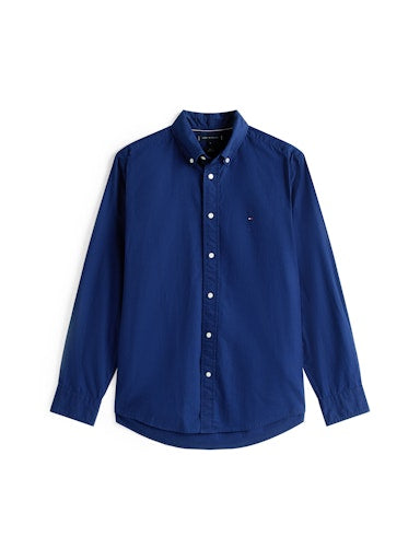 Hemden lange mouw navy Tommy Hilfiger
