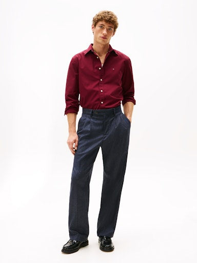 Hemden lange mouw rood Tommy Hilfiger
