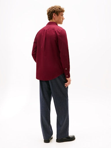 Hemden lange mouw rood Tommy Hilfiger