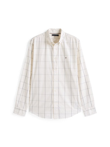Hemden lange mouw beige Tommy Hilfiger