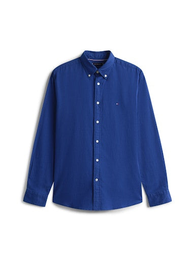 Hemden lange mouw navy Tommy Hilfiger