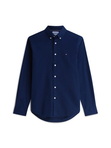 Hemden lange mouw navy Tommy Hilfiger