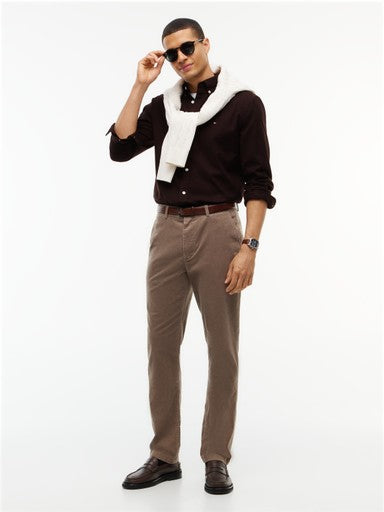 Hemden lange mouw bruin Tommy Hilfiger