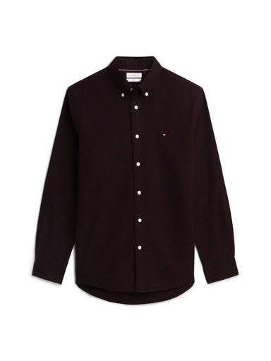 Hemden lange mouw bruin Tommy Hilfiger