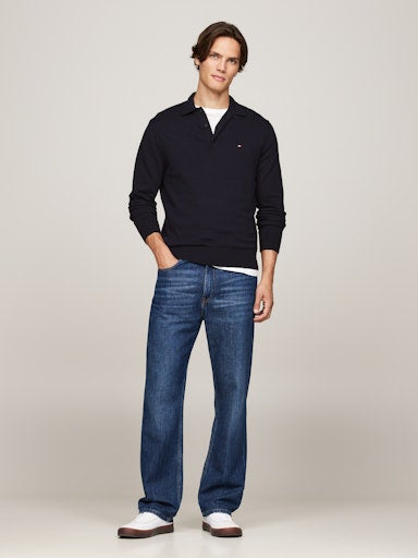 Polo's lange mouw navy Tommy Hilfiger
