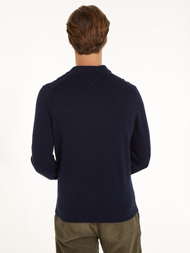 Polo's lange mouw navy Tommy Hilfiger