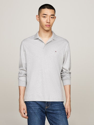 Polo's lange mouw grijs Tommy Hilfiger