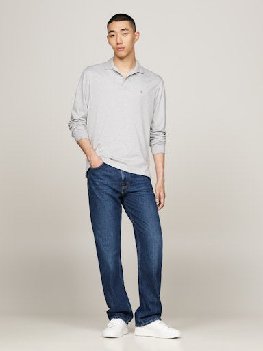 Polo's lange mouw grijs Tommy Hilfiger