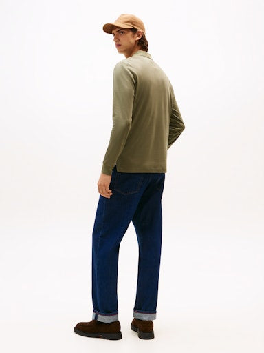 Polo's lange mouw groen Tommy Hilfiger