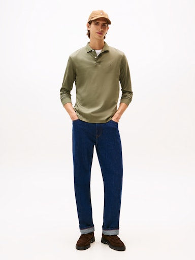 Polo's lange mouw groen Tommy Hilfiger