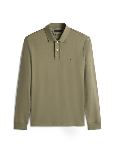 Polo's lange mouw groen Tommy Hilfiger