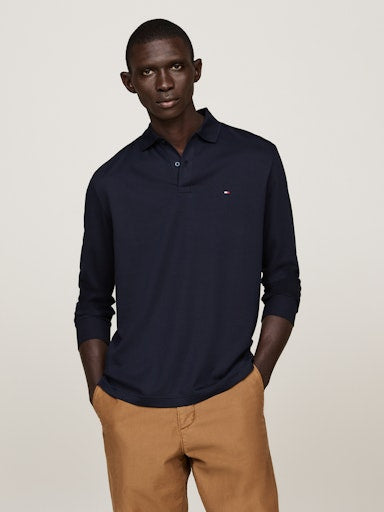 Polo's lange mouw navy Tommy Hilfiger