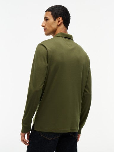 Polo's lange mouw groen Tommy Hilfiger