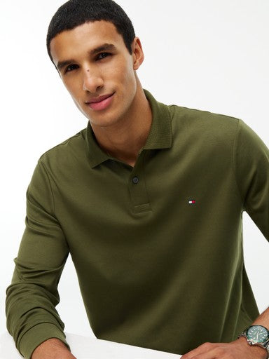 Polo's lange mouw groen Tommy Hilfiger