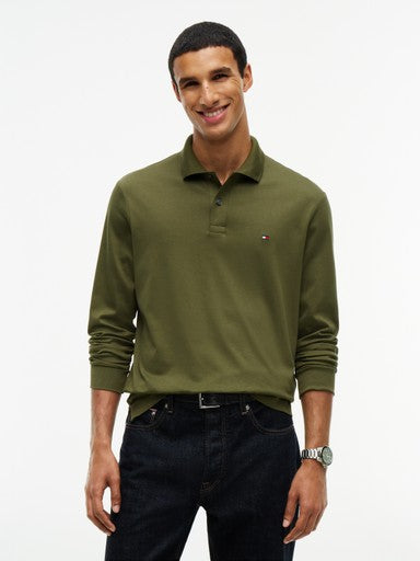 Polo's lange mouw groen Tommy Hilfiger