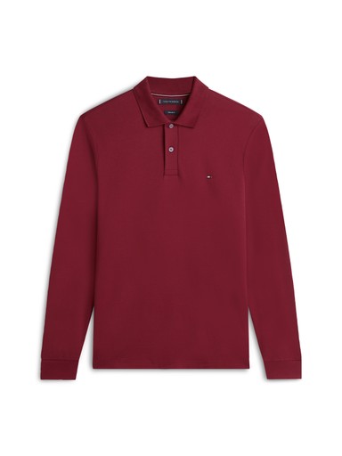 Polo's lange mouw rood Tommy Hilfiger