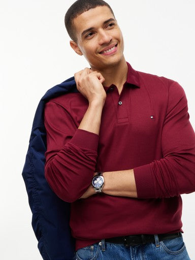 Polo's lange mouw rood Tommy Hilfiger